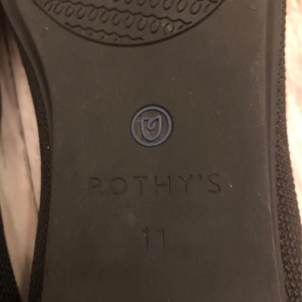 Solid Black Rothy’s Flats With Round Toe. - image 7